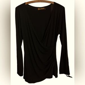 Luna Claire Faux Wrap Top Size L